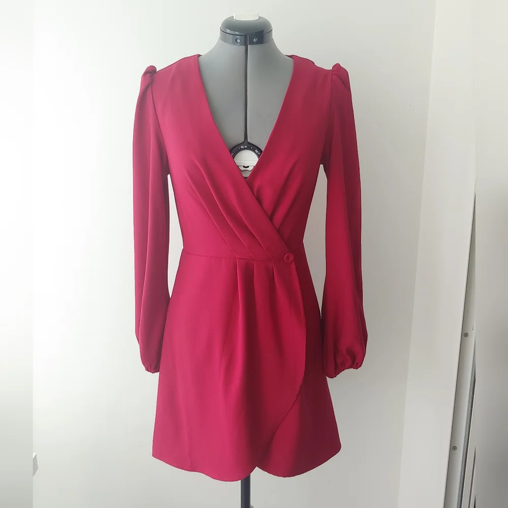 Fifth Label Raspberry wrap mini dress - Picture 4 of 11
